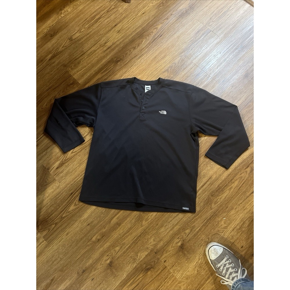 North Face Jacket Adult Black 3 Button Logo VaporWick Mens XL